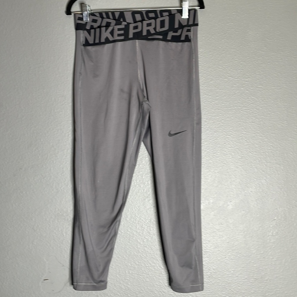 Nike Dri Fit Pro Gray Running Tight Leggings